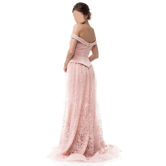 Princess Aurora Inspired Pink Embroidered Lace Gown "Belén" - Picture 8 of 8